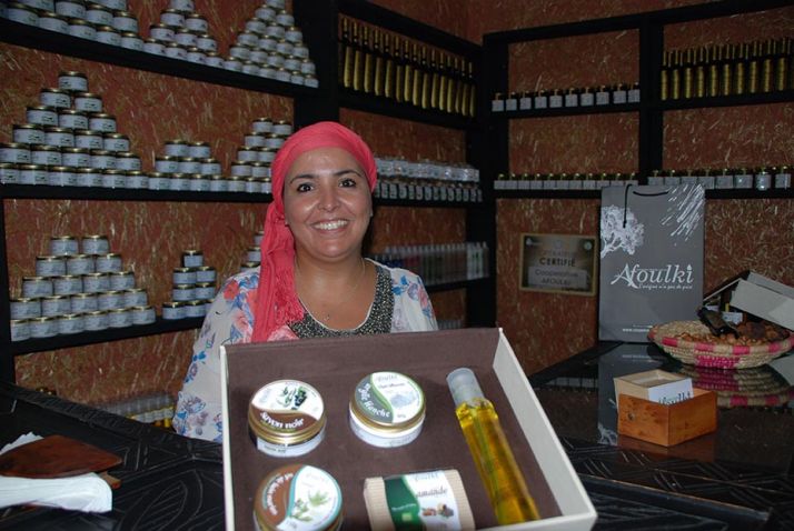 L’huile d’argan est un produit phare du Maroc, ici à la coopérative féminine d’Afoulki, à Idmine. Photo : A. Hervé