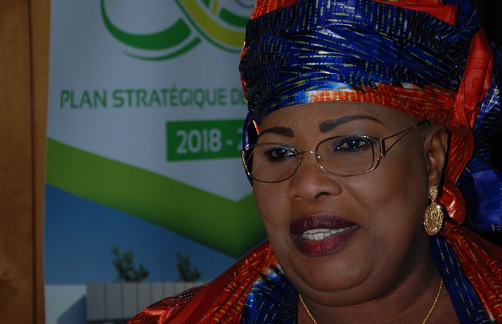 Aminata Mbengue Ndiaye, ministre de l’Elevage et des Productions animales du Sénégal lors de l’ouverture du cinquantenaire de l’EISMV de Dakar, le 26 novembre. © A. Hervé