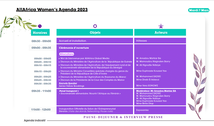 AWA 2023_Agenda mardi 7 mars matin