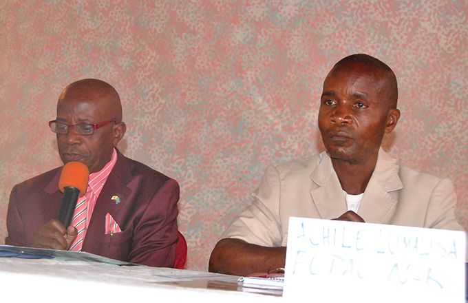 Achile Mbusa Lumalisa, président de la Fédération des organisations des producteurs agricoles du Congo au Nord-Kivu. Photo : M. K. Saliboko Achile Mbusa Lumalisa, président de la Fédération des organisations des producteurs agricoles du Congo au Nord-Kivu. Photo : M. K. Saliboko