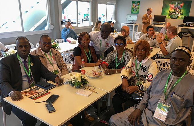 Une partie de la délégation avicole de Côte d'Ivoire au Space de Rennes. Photo : A. Hervé Une partie de la délégation avicole de Côte d'Ivoire au Space de Rennes. Photo : A. Hervé