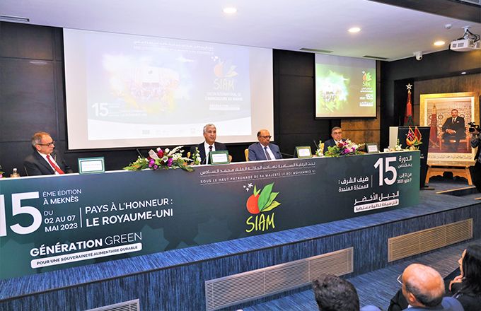 Lors de la conférence de presse de lancement du Siam mardi 10 janvier à Rabat. Photo : MAM