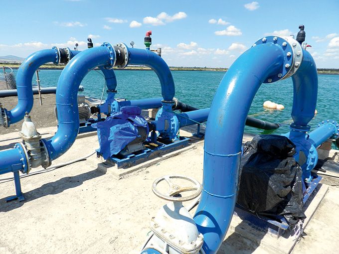 La mise en service de l’unité de dessalement et du réseau d’irrigation sont prévu en 2020. Ici, une station de pompage agricole près de Meknès. Photo : A. Hervé La mise en service de l’unité de dessalement et du réseau d’irrigation sont prévu en 2020. Ici, une station de pompage agricole près de Meknès. Photo : A. Hervé