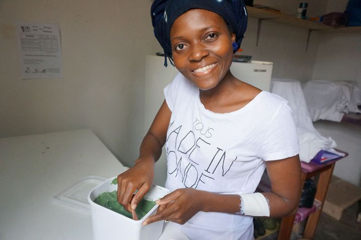 Glace à la spiruline fabriquée à la ferme. © Antenna France Glace à la spiruline fabriquée à la ferme. © Antenna France