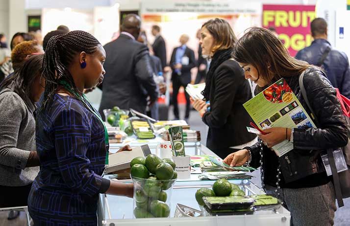 Stand de producteurs kenyans à Fruit Logistica 2017. © Fruit Logistica