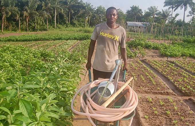 L’agriculture extensive africaine, comme ici au Bénin, pollue moins que sa consœur intensive des pays occidentaux. Photo : Guy Christian Roko